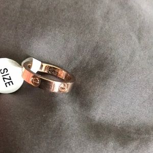 Rose gold love ring